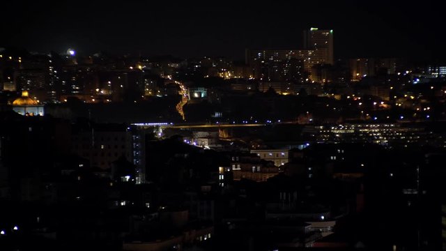 Cidade Porto, nocturno paisagem