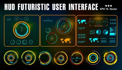 Futuristic virtual graphic touch user interface, target