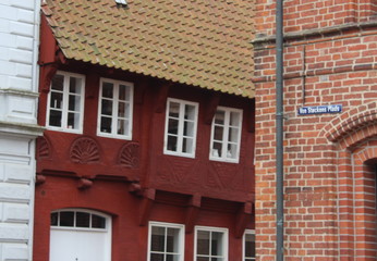 Old buildings in Ribe, Denmark