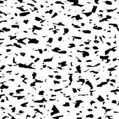 Black and White Grunge Dust Messy Pattern. Easy To Create Abstract Vintage, Dotted, Scratched Effect With Grain And Noise. Aged Design Element.