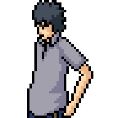 Fototapeta premium vector pixel art man pose
