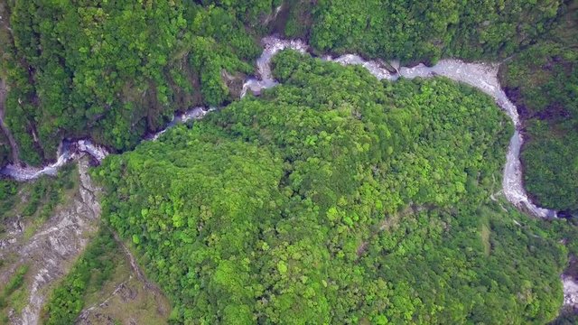 Taroko Gorge National Park in Taiwan. Aerial View