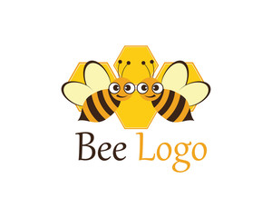 Bee Logo Template vector icon illustration
