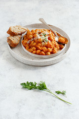 Indian chana masala or chickpea curry