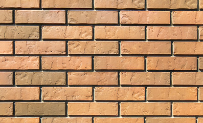 Brick wall in a new house as an abstract background