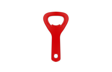 Blank bottle opener mock up template for branding presentation on isolated white background, 3d illustration