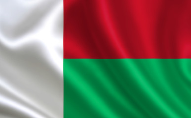 Image of the flag of Madagascar. Series "Africa"