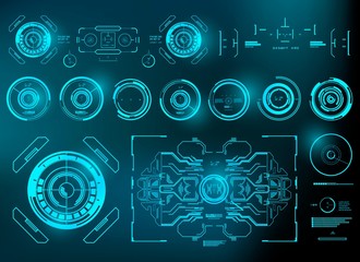 Futuristic virtual graphic touch user interface, target