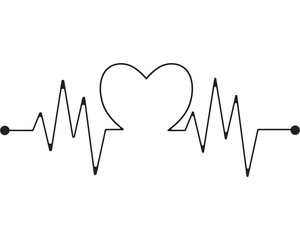 Art design health medical heartbeat pulse vector