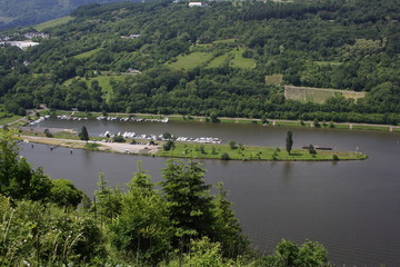 Fototapeta premium Yachthafen an der Mosel