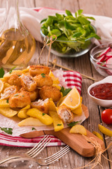 Fish and chips.
