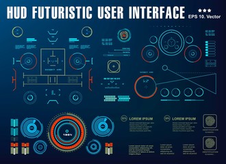 Futuristic virtual graphic touch user interface, target