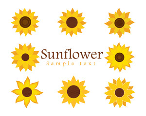 Sunflower logo icon vector