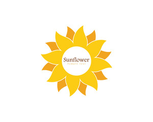 Sunflower logo icon vector