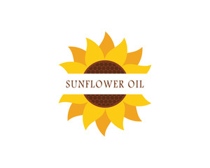 Sunflower logo icon vector