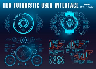 Obraz premium Futuristic virtual graphic touch user interface, target