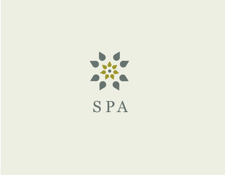 Creative geometric logo icon pattern of water drops or oil for spa salon relax beauty for women