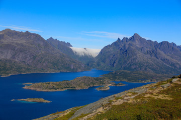On a road trip in the Lofoten area, as well as some mountain walks
