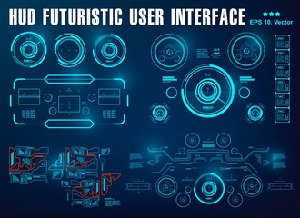 Futuristic virtual graphic touch user interface, target