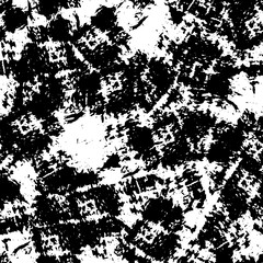 Grunge texture is black and white. Seamless pattern of cracks. Gloomy old background. Pattern to print. Worn, dirty surface.