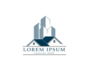 Real estate and home buildings logo icons
