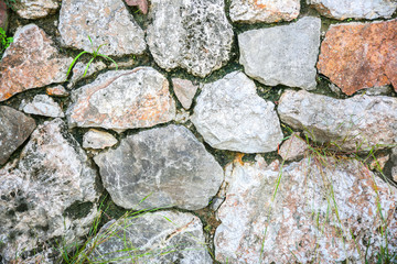 Stone texture background. Wall outdoors.