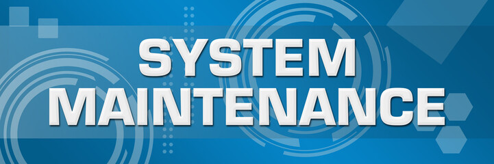 System Maintenance Technology Blue Horizontal
