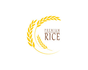 rice food meal logo and symbols template