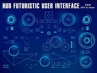 Futuristic virtual graphic touch user interface, target
