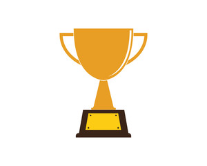 Trophy cup vector icon winner
