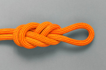 Knot from a climbing rope.