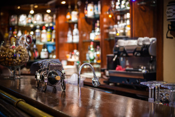 bottle holder on the bar