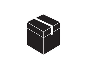Open cardboard box icon illustration