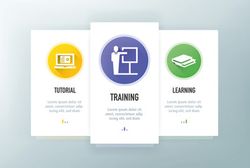 Education Icons for Website and mobile app onboarding screens vector template stock illustration
