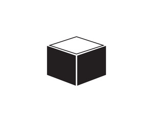 Open cardboard box icon illustration