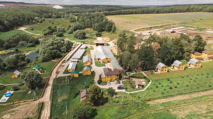 Farm from drone view aero photography