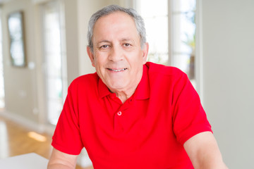 Handsome senior man smiling confident