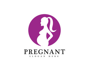 pregnant woman line art symbols template