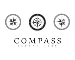 compass logo template  vector illustration