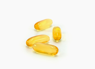 close up fish oil pill