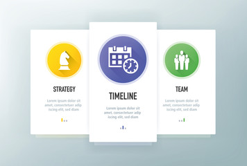Obraz premium Business Plan Icons for Website and mobile app onboarding screens vector template stock illustration