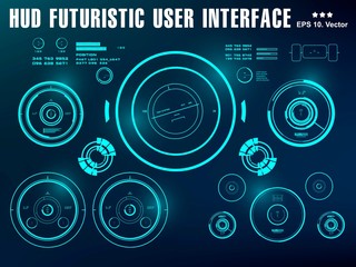 Futuristic virtual graphic touch user interface, target