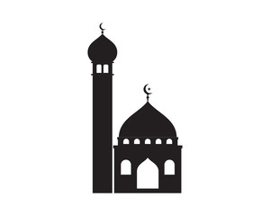 islamic mosque logo vector icon