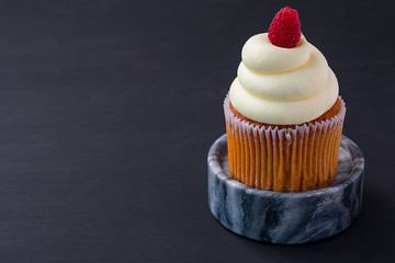 cupcake with cream on top