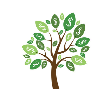 money tree  logo vector
