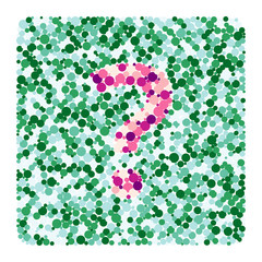 Question help sign color distributed circles dots illustration