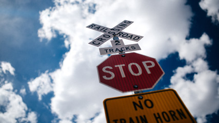 Railroad crossing sign