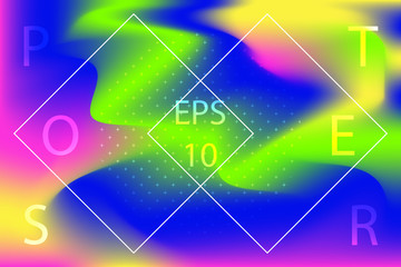 Modern colorful poster. Trendy liquid background