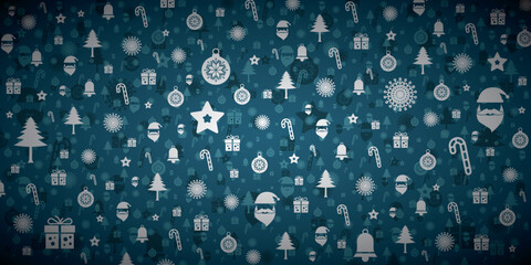 Christmass seamless blue pattern
