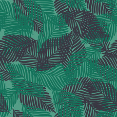 Abstract exotic tropical plant seamless pattern. Tropical pattern,